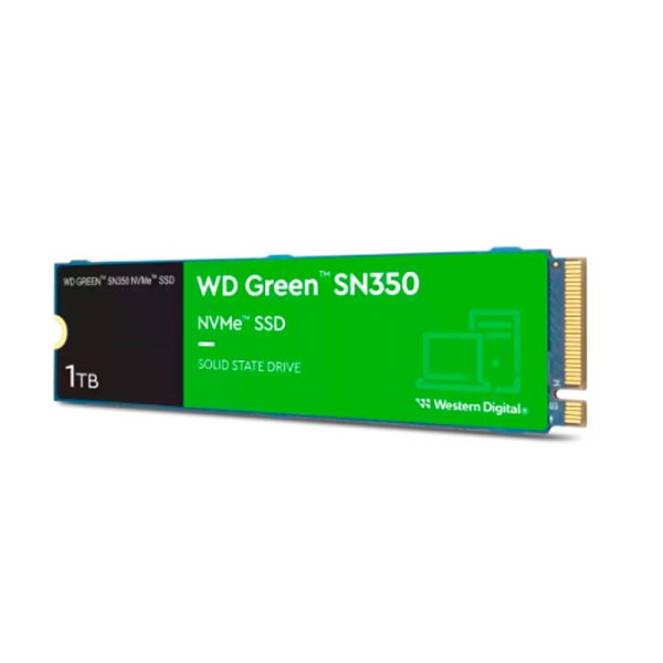 Unidad de estado solido WD Green SN350 NVMe 1TB M.2 2280, PCIe Gen3 x4 NVMe v1.3