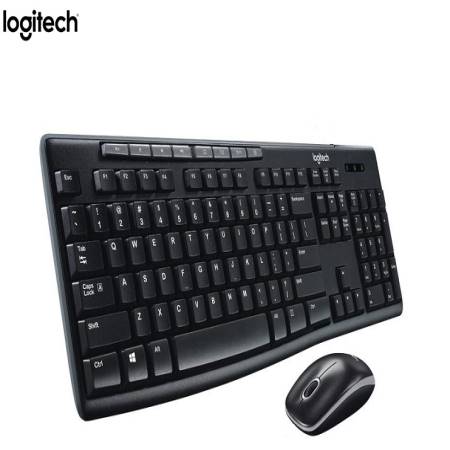 Teclado Logitech + Mouse Mk270 Wireless Usb Black