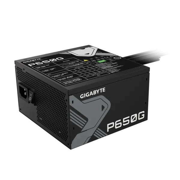 Fuente de alimentación Gigabyte P650G, 650W, 80 PLUS Gold, Formato ATX.