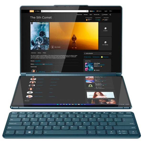 Laptop Lenovo Yoga Book 9 13IRU8, 2 x 13.3" 2.8K OLED Touch, Core i7-1355U 1.7/5.0GHz