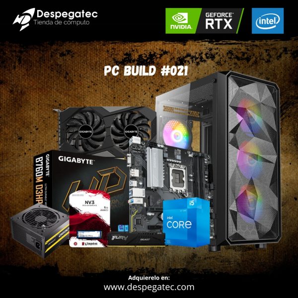 Pc Build #21, Intel Core i5-12400F, RAM 16GB DDR4-3200MHz, 1TB SSD Nvme, RTX 3050 6GB
