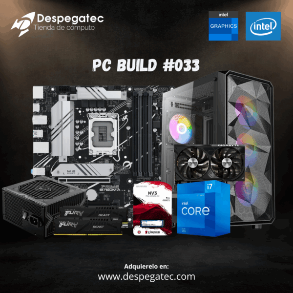 Pc Build #33, Core i7-12700F, 32GB DDR5-5200MHz, 1TB NV3 M.2 SSD, RTX 4070 WINDFORCE 2X OC V2 12G