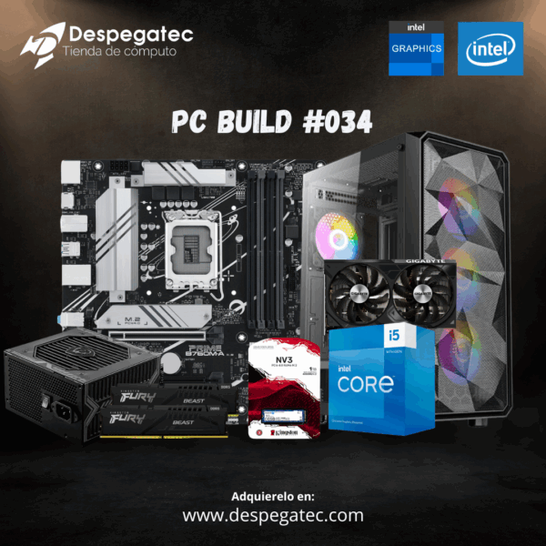 Pc Build #34, Core i5-14400F, 32GB DDR5-5200MHz, 1TB NV3 M.2 SSD, RTX 4070 WINDFORCE 2X OC V2 12G