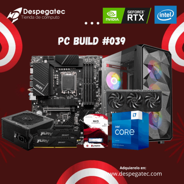 Pc Build #39, Core i7-13700F, 32GB DDR5-5200MHz, 1TB NV3 M.2 SSD, RTX 5060 8GB GDDR7 ASUS PRIME GEFORCE
