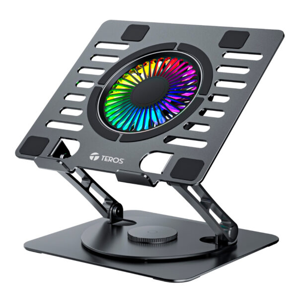 Cooler TEROS TE-7132N, compatible con notebooks de hasta 15.6", 1 fan de 11 cm, giro 360º